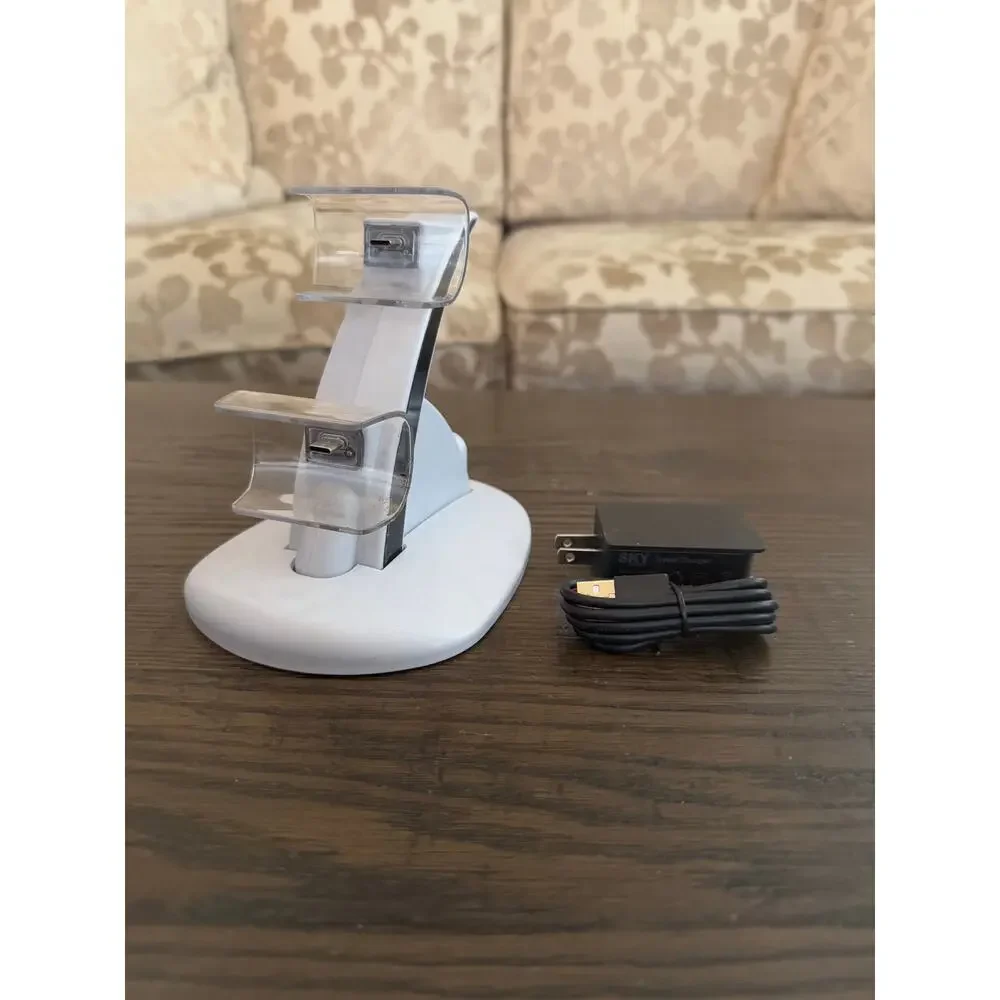PS5 Dual Charger Dock Station-USB Fast Charging Stand Wh w/Power Cord